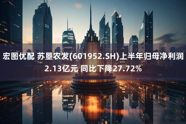 宏图优配 苏垦农发(601952.SH)上半年归母净利润2.13亿元 同比下降27.72%