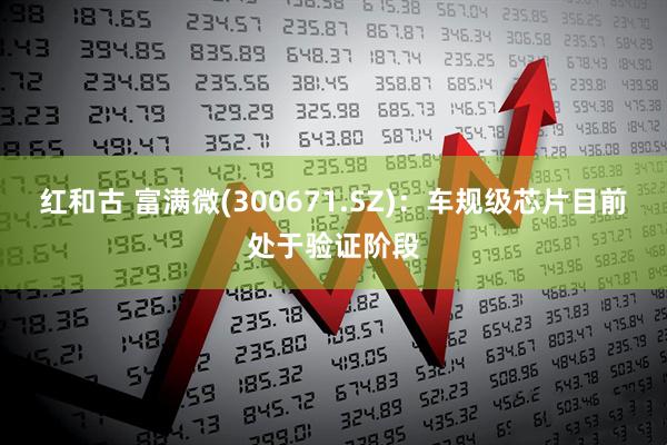 红和古 富满微(300671.SZ)：车规级芯片目前处于验证阶段